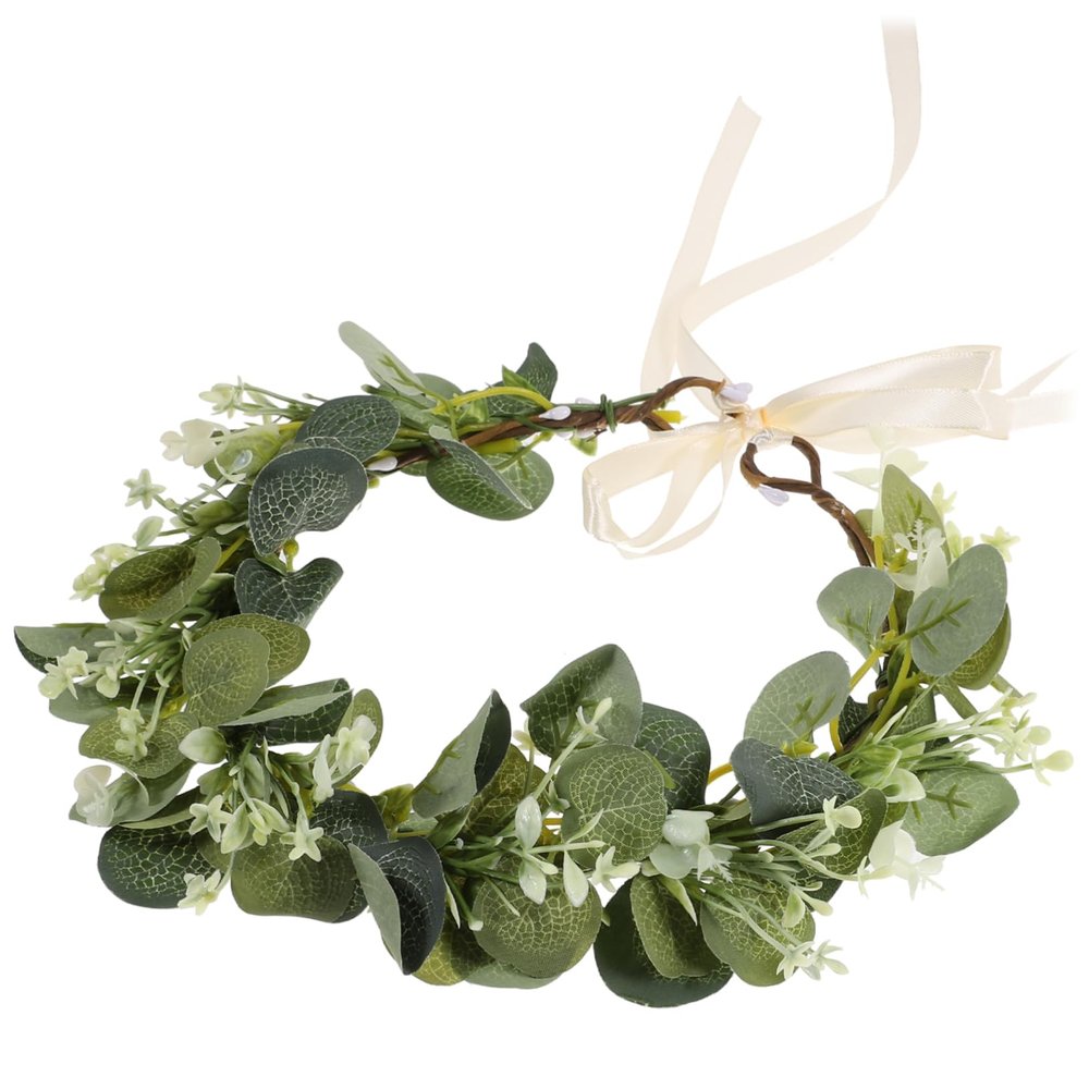 DONFAMDS 1Pc Bridal Wreath Headdress Faux Floral Crown for Women for Weddings Holidays and Celebrations Delicate Greenery Design for Photography and Parties