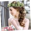 DONFAMDS 1Pc Bridal Wreath Headdress Faux Floral Crown for Women for Weddings Holidays and Celebrations Delicate Greenery Design for Photography and Parties view 2