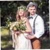 DONFAMDS 1Pc Bridal Wreath Headdress Faux Floral Crown for Women for Weddings Holidays and Celebrations Delicate Greenery Design for Photography and Parties view 3