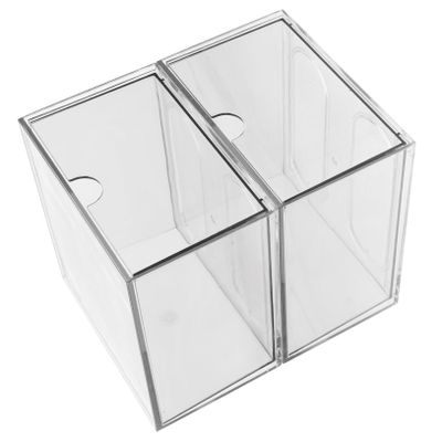 Angoily 2pcs Extra Large Makeup Skincare Storage Box Drawers Acrylic Countertop Organizer Vanity Table Accessory