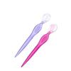 CTIRCHIU 3Pcs Portable Stainless Steel Eyebrow Razors Lightweight Trimmers for Precise Brow Shaping Non Slip Grip Beauty Makeup Tools for Women Transparent Blue view 1