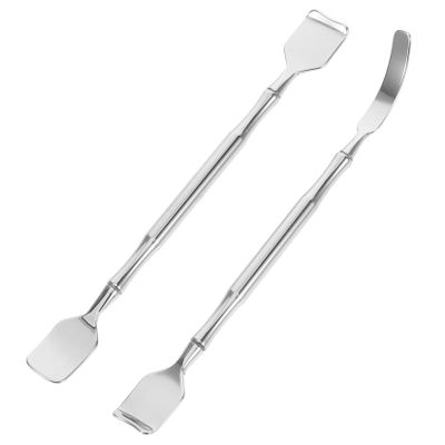 LOLIPPYY Stainless Steel Tool 2-Piece Set for Facial Cleansing and Pore Extraction Miniature Scraper for Men and Women Effective Skin Care Tools