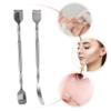 LOLIPPYY Stainless Steel Tool 2-Piece Set for Facial Cleansing and Pore Extraction Miniature Scraper for Men and Women Effective Skin Care Tools view 3