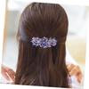 DECORNIJIA Rhinestones Hair Clip Set of 2 Elegant Spring Hair Barrettes for Women Crystal Ponytail Holders for Girls view 2