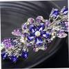 OFFIGAM Rhinestones Hair Clip Elegant Spring Hair Barrettes for Women 2-Piece Set Crystal Ponytail Holders for Weddings and Parties view 2