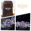 OFFIGAM Rhinestones Hair Clip Elegant Spring Hair Barrettes for Women 2-Piece Set Crystal Ponytail Holders for Weddings and Parties view 4