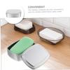 Hemobllo Food-Grade Aluminum Soap Box Portable Travel Soap Case Lid Leakproof Holder for Camping Gym and Bathroom view 3