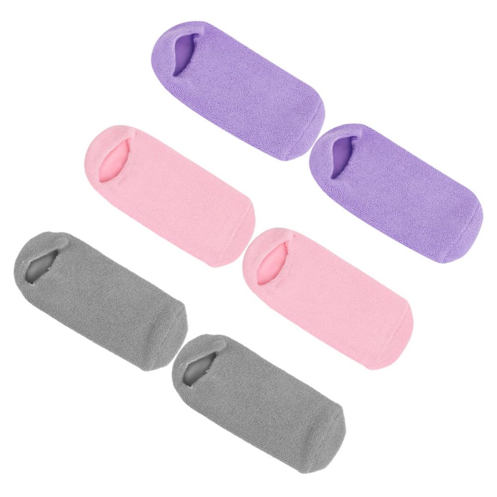 CTIRCHIU 3pairs Moisturizing Gel Socks for Dried Feet Care Softening Spa Socks for Cracked Heels for Nighttime Foot Treatment and