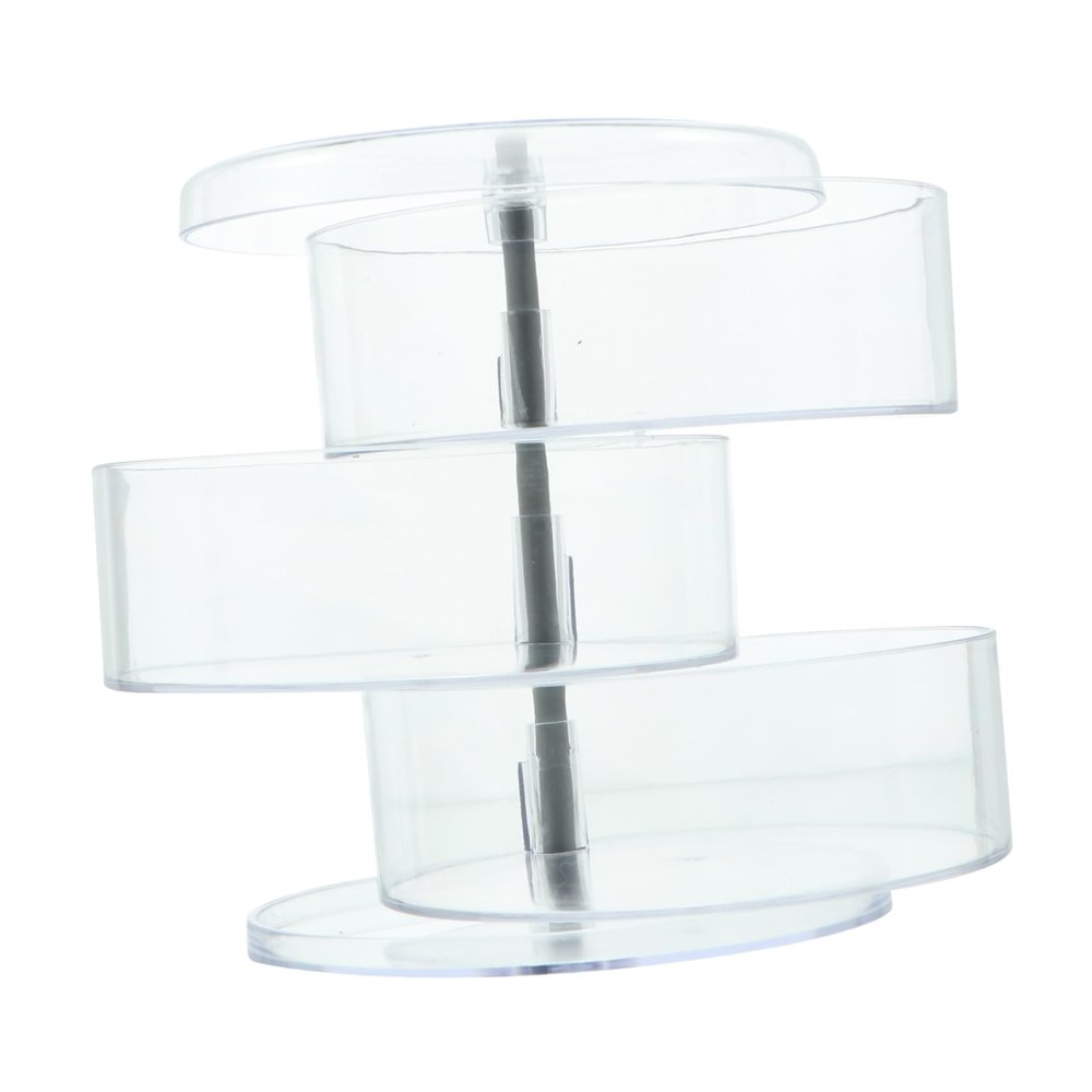 Alipis Rotary Makeup Box Organize Vanity Sturdy Plastic Storage Case Desktop Organizer