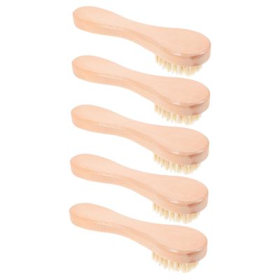 ARTSEWPLY Soft 5pcs Wooden Handle Facial Brush Set Exfoliating Skin Care Tools for Women and Men for Daily Cleansing and Exfoliation