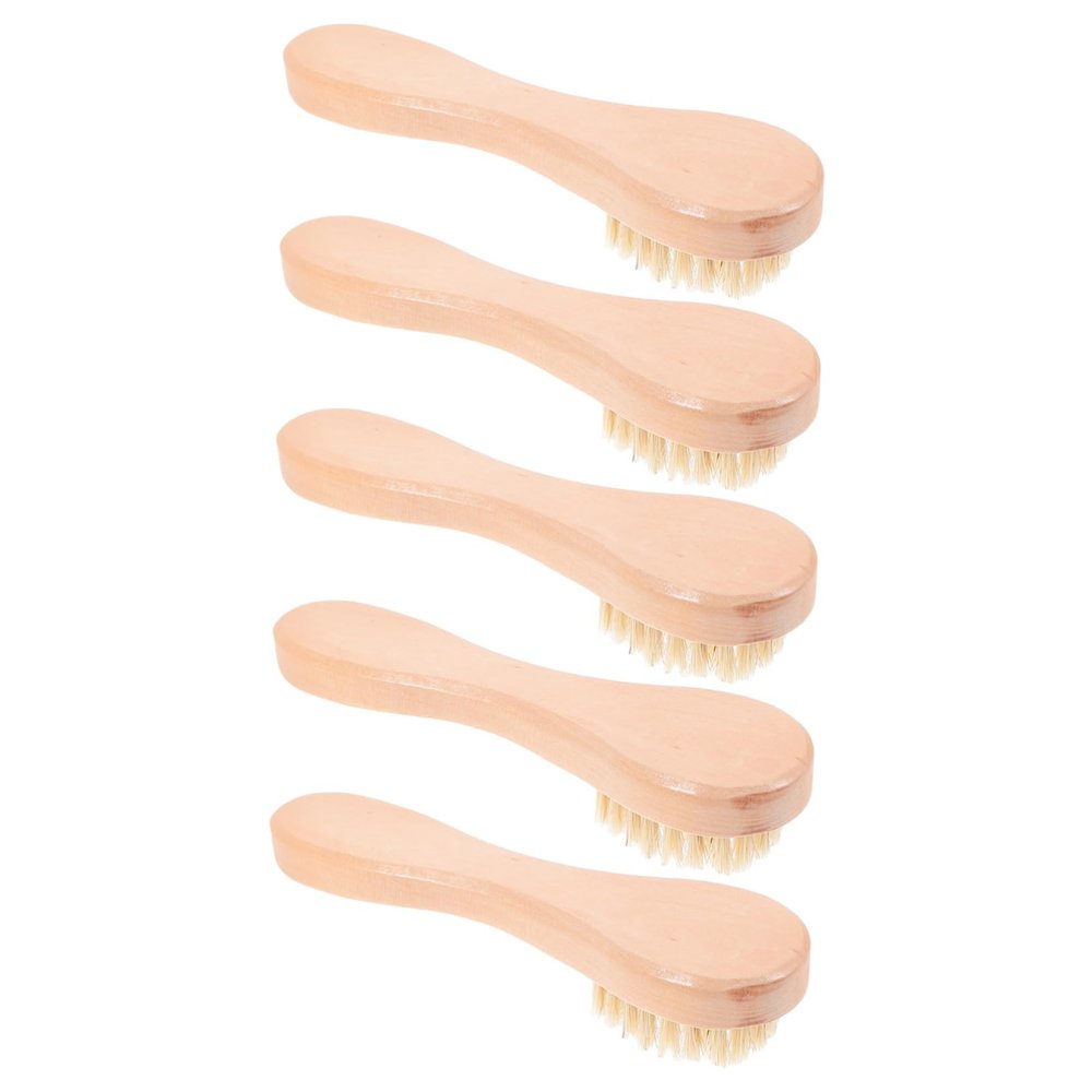 ARTSEWPLY Soft 5pcs Wooden Handle Facial Brush Set Exfoliating Skin Care Tools for Women and Men for Daily Cleansing and Exfoliation