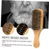 CTIRCHIU 3pcs Double-sided Beard Brush Set for Men Grooming Shaping Care Tool Comb for Beard Styling view 3