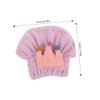 Ipetboom Boy Girl's Cute Cartoon Coral Fleece Hair Drying Cap Super Absorbent Towel Wrap for Wet Hair Fun Crown Design for Boy Girl Easy to Use and Quick-Drying Wrap view 2