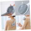 HAKIDZEL Silicone Back Scrubber with Long Handle Double-Sided Exfoliating Bath Brush for Body Cleaning Soft Bristle Shower Tool for Men and Women view 3