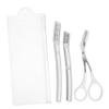 PartyKindom Eyebrow Shaping Kit 4-Piece Eyebrow Trimmer Set Scissors and Razor for Precise Grooming for Women Easy to Use at Home view 1