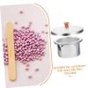Amosfun 2-Piece Wax Melting Pot Set with Lid 600CC Capacity Dual Wax Heater Pot Sturdy Melting Container for Hair Removal for Home view 3