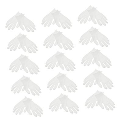 BATHVEVE 15Pairs White Cotton Gloves for Moisturizing Dry Skin Overnight Care for Treatment and Spa Use Comfortable Hand Protection for Women