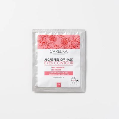 CARELIKA Algae Peel Off Under Eye Mask 10g Marine Collagen & Rose Oil Reduces Dark Circles & Puffiness Hydrating & Firming Eye Contour Treatment