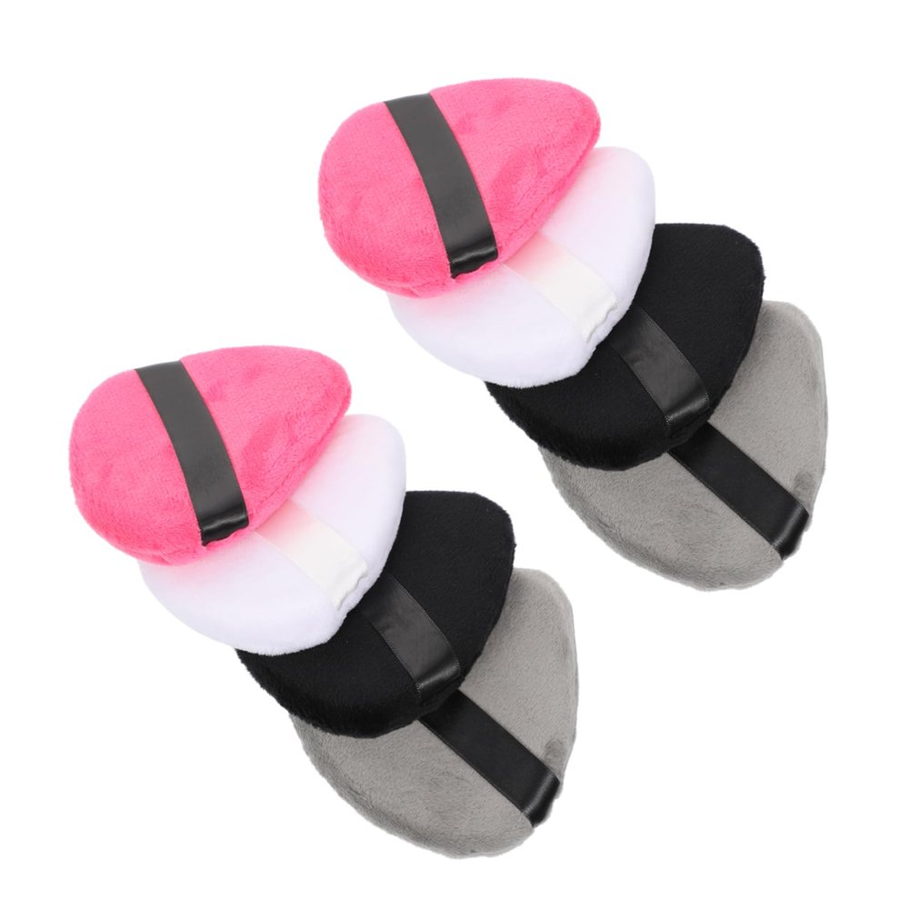 Mikinona 8Pcs Drop Shaped Cosmetics for Makeup Application Soft Powder Pads for for Home and Salon Use