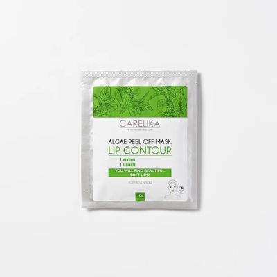 CARELIKA Algae Peel-Off Lip Mask  10g  Minty Aroma  Marine Collagen & Rice Starch  Hydrating & Plumping Treatment for Dry, Chapped Lips