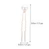 Wedding Pearl Hair Fork Pins 18Pcs Golden ABS and Iron view 2