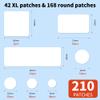 Daolyo Large Pimple Patches for Face, 7 Sizes 210 Counts XL Acne Patches, Big Hydrocolloid Bandages for Body, Chin, Forehead, Chest, Back Zit Breakouts (Strip, Square, Round) view 2