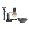 CALLARON 2pcs Shaving Brush Stand Set Metal Razor Holder Bowl Wet Shaving Kit Shave Brush and Bowl for Men view 1