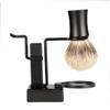 CALLARON 2pcs Shaving Brush Stand Set Metal Razor Holder Bowl Wet Shaving Kit Shave Brush and Bowl for Men view 4