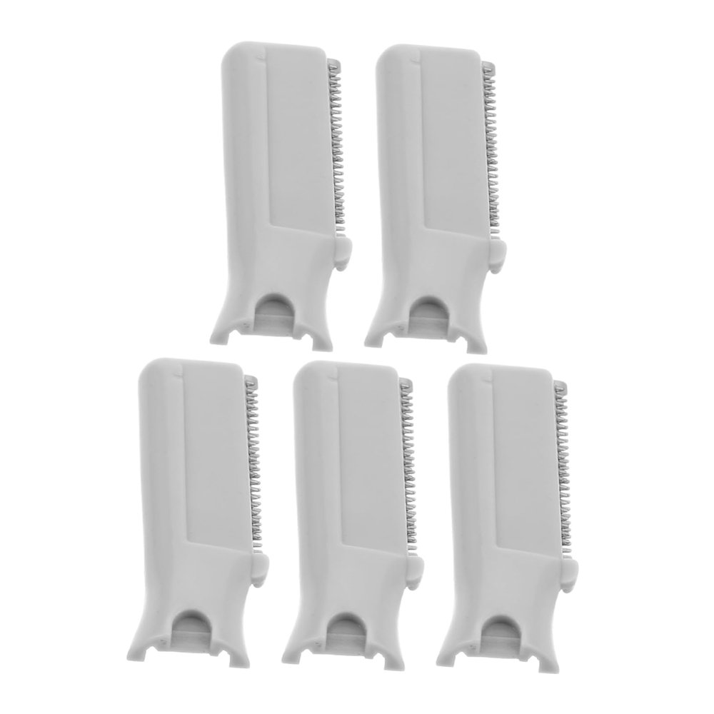 Beavorty 5pcs Stainless Steel Replacement Razor Blades for Eyebrow Trimmer Hair Remover Replacement Heads for Men Women Facial Trimmer Accessories