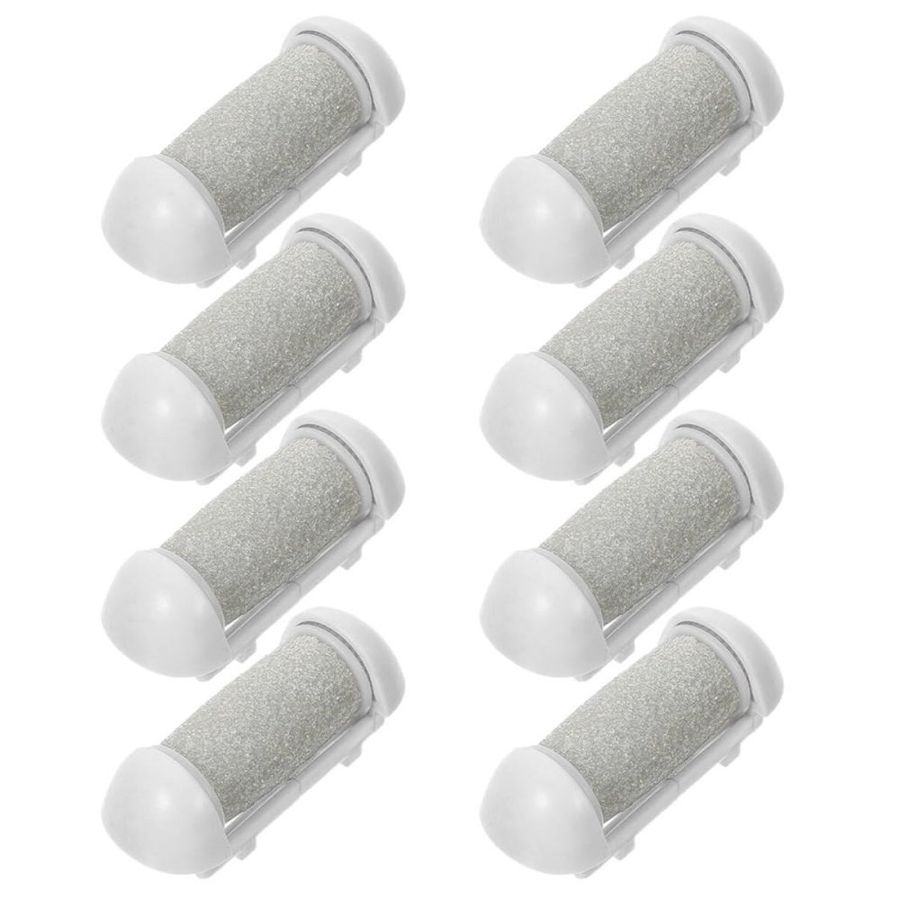 BATHVEVE 8pcs Electric Foot File Roller Heads Replacement Rollers for Pedicure Tools Callus Remover Replacement Foot Care Supplies Dead Skin Removing Tools