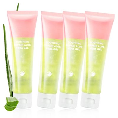 JunKuJK 4PCS Moisturizing Gel for Face & Body,Non-sticky Gel After Sun Aloe Lotion Skin Care,Fast Absorbing Long Lasting Refreshing Hydrating Face Moisturizer for All Skin Types 02
