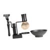 Healvian 2pcs Men Shaving Set Metal Razor Stand Brush Holder Shaving Bowl Cup Beard Grooming Shower Wall Mount view 1