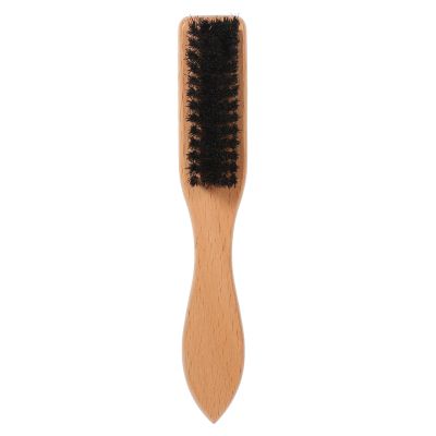 BATHVEVE Beard Styling Tool Wooden Handle Bristle Beard Comb for Grooming Mustaches Ergonomic Design for Comfortable Grip present for Bearded Men
