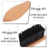 BATHVEVE Beard Styling Tool Wooden Handle Bristle Beard Comb for Grooming Mustaches Ergonomic Design for Comfortable Grip present for Bearded Men view 3
