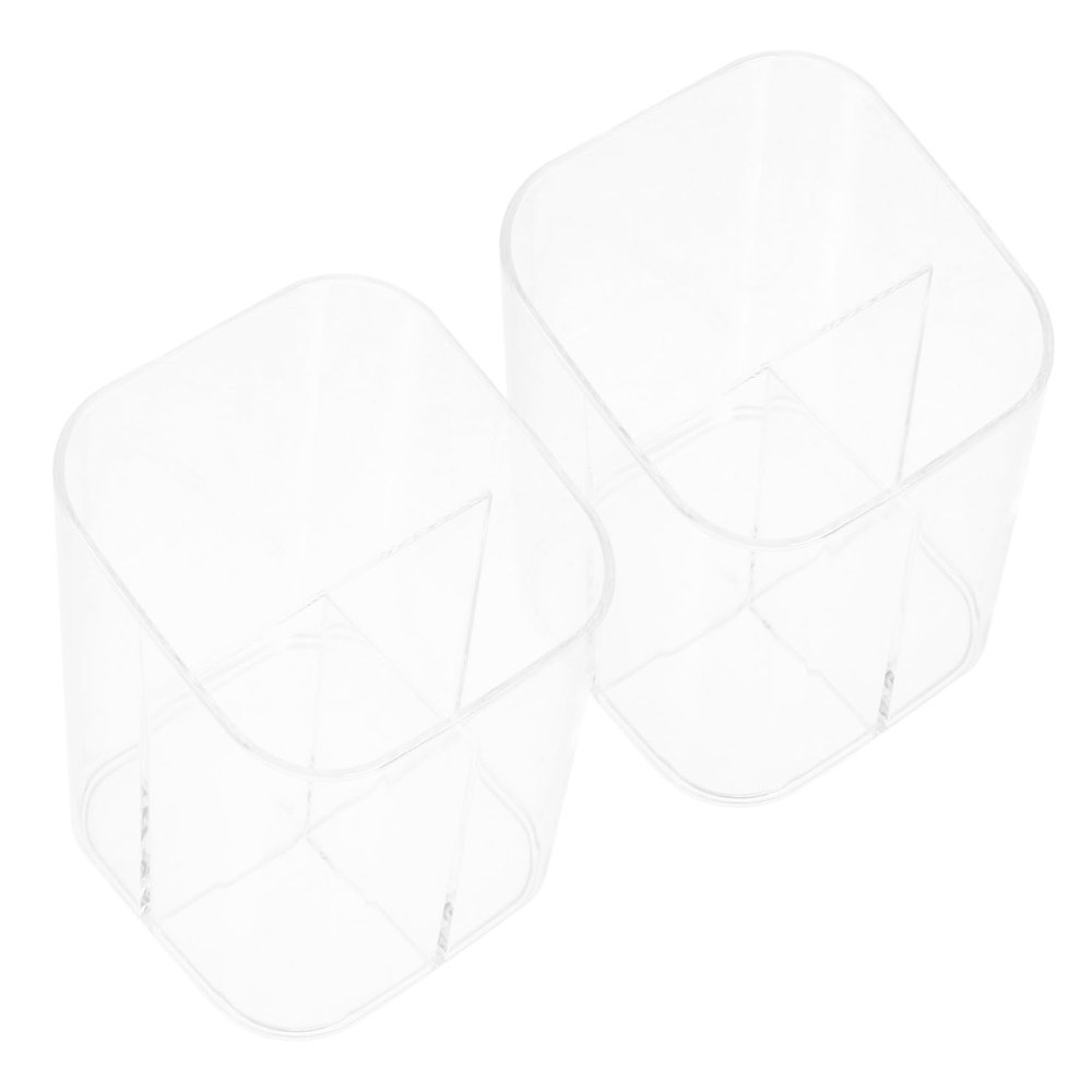 Ipetboom 2Pcs Makeup Brush Holders Premium Cosmetic Storage Organizers for Vanity Desk and Travel Space Saving Design for Makeup Brushes and Office Supplies