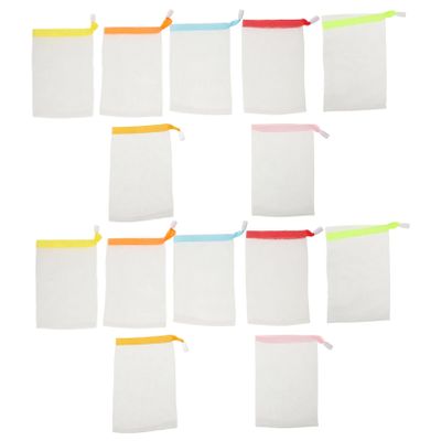 WOFASHPURET 20pcs Bubble Net Soap Pouches for Bath Practical Easy Storage for Handmade Facial Cosmetic Fruit Soap Random Color
