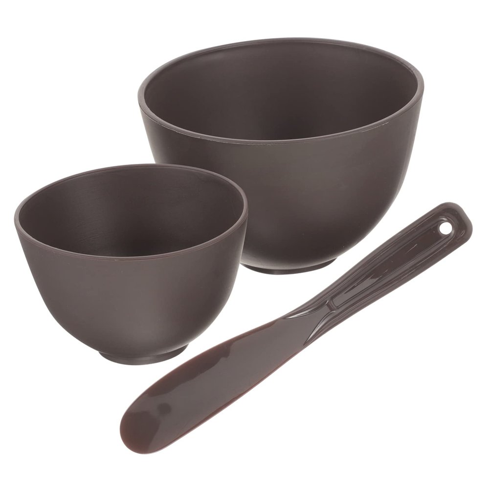DEARMAMY Silicone Mask Mixing Bowl Set 1 DIY Face Mask Tool with Stirring Stick Silicone Soft and Flexible for Spa and Home Use