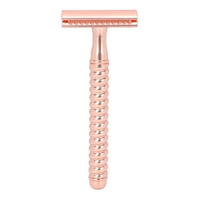 Double Side Smooth Shaver | Antislip Zinc Alloy Handle | Washable Body for Men/Women | Gentle & Neat Shave | Ergonomic Design (Copper)