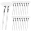 20PCS Facial Fan Brushes  Soft Makeup & Face Mask Applicator Set for DIY Skincare, Mud, Peel, Cream  Washable & Reusable Esthetician Spa Cosmetic Tools (White) view 1