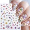 3D Self-Adhesive Spring Color Flower Design Nail Decals Nail Art Stickers Nail Decals Stickers (3 Sheets) view 2