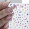 3D Self-Adhesive Spring Color Flower Design Nail Decals Nail Art Stickers Nail Decals Stickers (3 Sheets) view 3