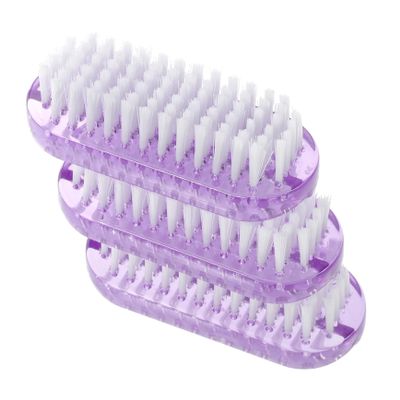 PartyKindom 3pcs Double Sided Nail Cleaning Brushes for Women Manicure Tools to Clean and Massage Enhance Hand Health and Circulation for Delicate Hands