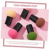 PartyKindom 10Sets Makeup Puff Mushroom Cosmetic Sponges with Handle Case for Application Gentle Soft for Daily Use view 3