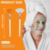 20PCS Facial Fan Brushes  Soft Makeup & Face Mask Applicator Set for DIY Skincare, Mud, Peel, Cream  Washable & Reusable Esthetician Spa Cosmetic Tools (White, Yellow) view 2