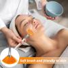 20PCS Facial Fan Brushes  Soft Makeup & Face Mask Applicator Set for DIY Skincare, Mud, Peel, Cream  Washable & Reusable Esthetician Spa Cosmetic Tools (White, Yellow) view 4