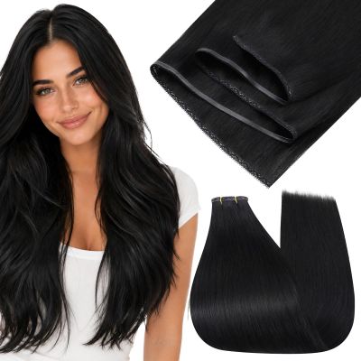 Full Shine Sew In Hair Extensions Real Human Hair for Women 24 Inch 80g