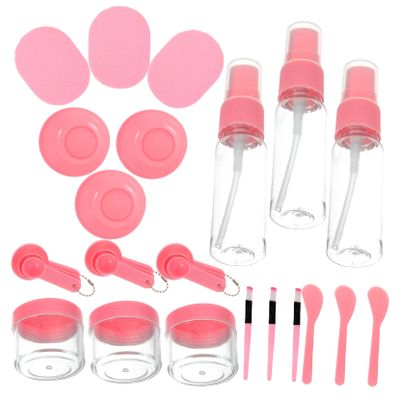 DECORNIJIA 1Set DIY Facial Care Tools Set Medium Sized Reusable Mask Mixing Bowls Applicators Measuring Spoons Pink for Routine