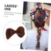BIUDECO Bowknot Hair Bun Wig Extension for Women Cute Decorative Fake Hairpiece 1-Piece Adjustable Volume Hair Bun Clip for Girls for Casual or Formal Styling view 3