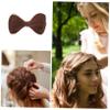 BIUDECO Bowknot Hair Bun Wig Extension for Women Cute Decorative Fake Hairpiece 1-Piece Adjustable Volume Hair Bun Clip for Girls for Casual or Formal Styling view 4