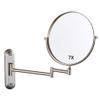8-Inch Wall-Mounted Vanity Mirror, Double-Sided 7X Magnification, Extending & Folding Shaving Mirror for Bathroom, Black MYTVQRVK(8 inch) view 3